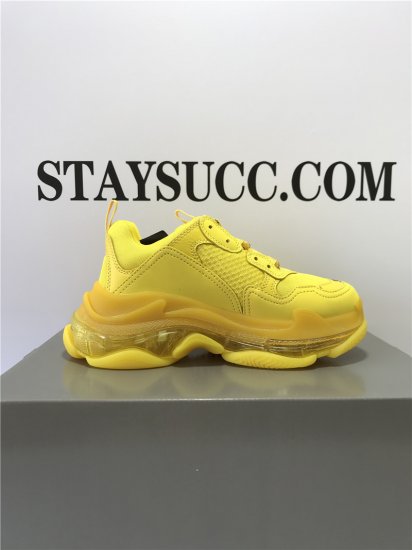 PARIS TRIPLE S CLEAR SOLE TRAINER ALL YELLOW READY TO SHIP - Click Image to Close