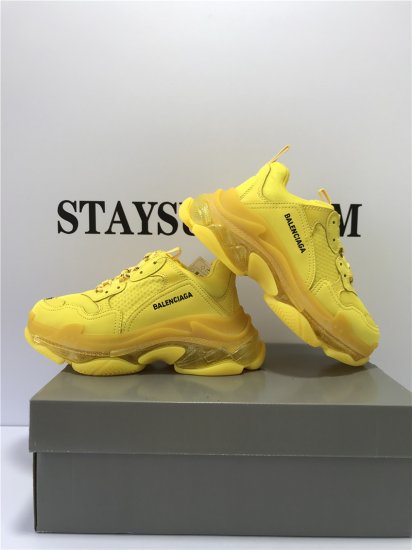 PARIS TRIPLE S CLEAR SOLE TRAINER ALL YELLOW READY TO SHIP - Click Image to Close